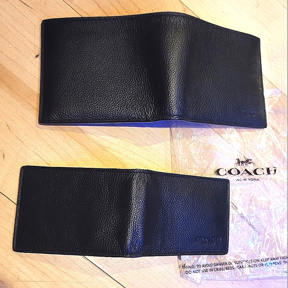 NWT COACH COMPACT ID WALLET IN SPORT CALF LEATHER - AUTHENTIC - Picture 2 of 4